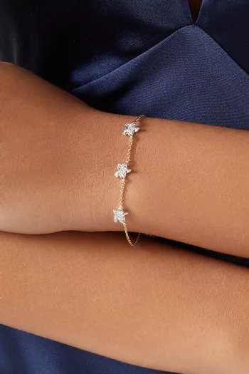 Luludi Flower Bracelet in 18kt Gold-plated Metal