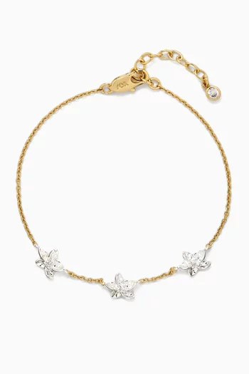 Luludi Flower Bracelet in 18kt Gold-plated Metal