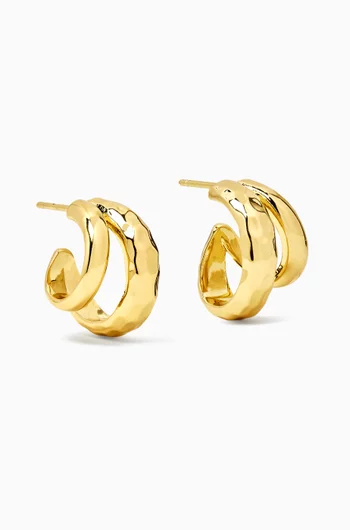 Savo Hoop Earrings in 18kt Gold-plated Metal