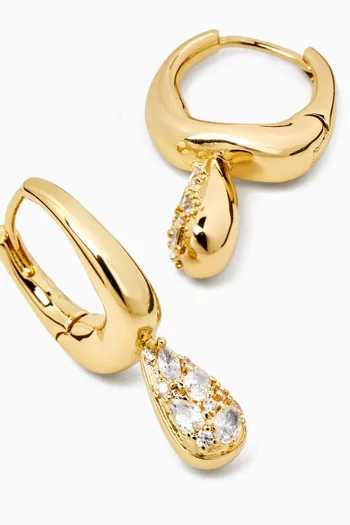 Mini Petra Earrings in 18kt Gold-plated Metal