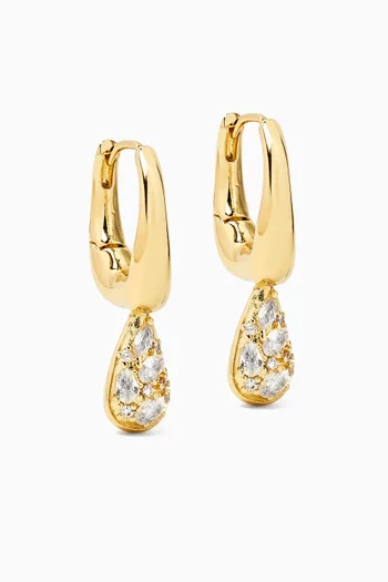 Mini Petra Earrings in 18kt Gold-plated Metal