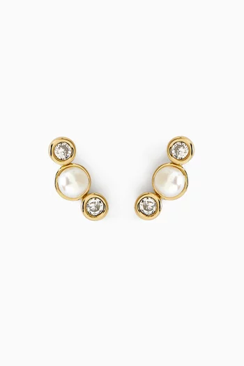 Mini Malvo Stud Earrings in 18kt Gold-plated Metal