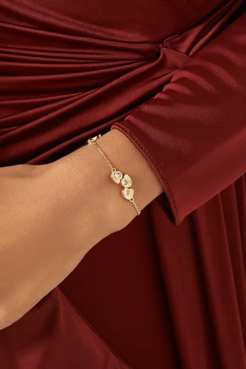 Mavlo Crystal Bracelet in 18kt Gold-plated Metal