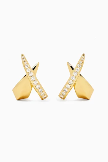 Mini Claw Stud Earrings in 18kt Gold-plated Metal