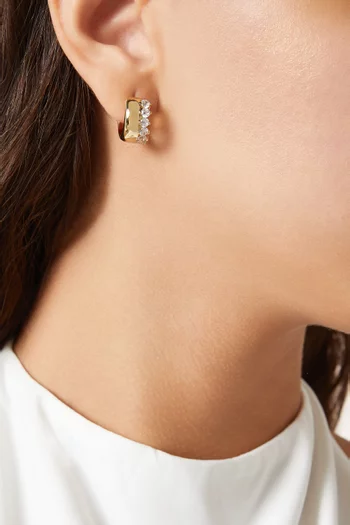 Mini Corlo Earrings in 18kt Gold-plated Metal