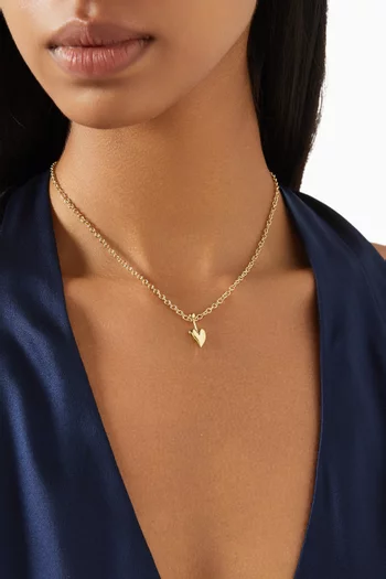 Love Pin Necklace in 18kt Gold-plated Metal