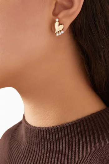 Mini Loff Stud Earrings in 18kt Gold-plated Metal