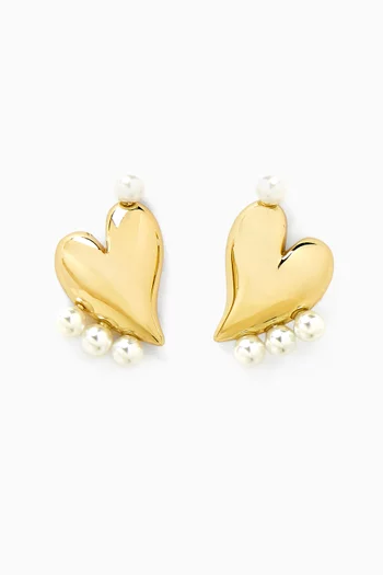 Mini Loff Stud Earrings in 18kt Gold-plated Metal