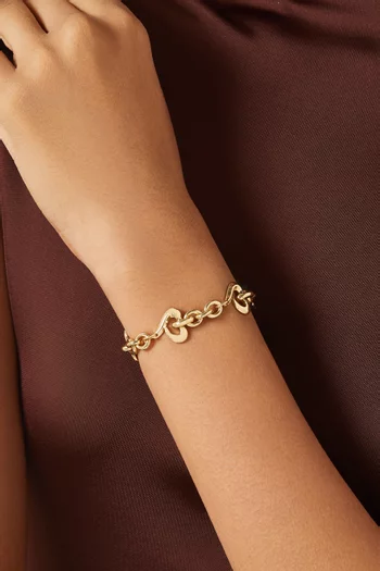 Agapi Chain Bracelet in 18kt Gold-plated Metal