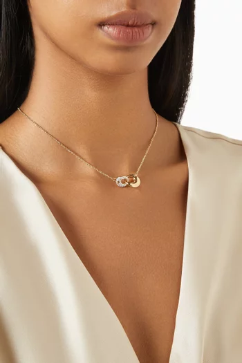 Feniti Pavé Necklace in 18kt Gold-plated Metal