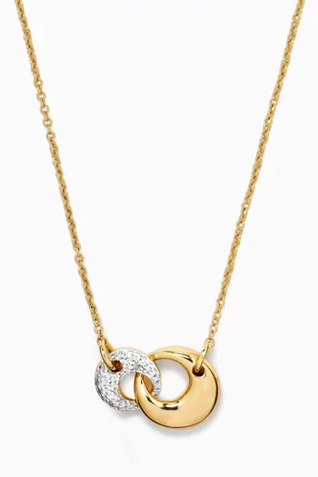 Feniti Pavé Necklace in 18kt Gold-plated Metal