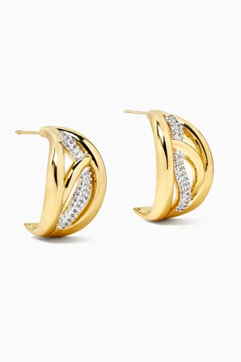 Barel Earrings in 18kt Gold-plated Metal