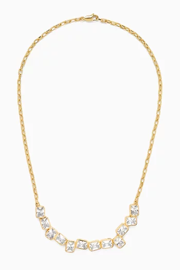 Serto Crystal Necklace in 18kt Gold-plated Metal
