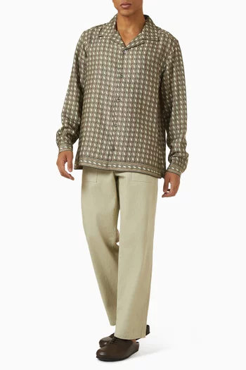 Moneto Printed Shirt in Tencel™ Lyocell