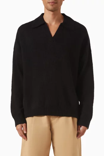 سترة أتيكاس بفتحة رقبة مفتوحة مزيج ألباكا