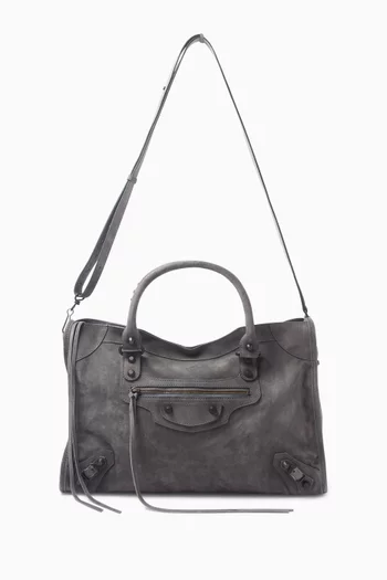 Medium Le City Bag in Suede