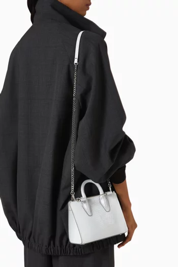 حقيبة يد نانو جلد بنقشة جلد الحرباء