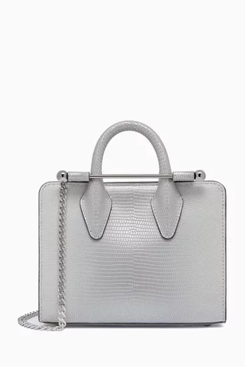 حقيبة يد نانو جلد بنقشة جلد الحرباء