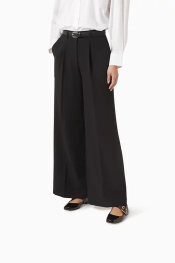 حذاء باليرينا لوارا بكعب مسطح جلد لامع