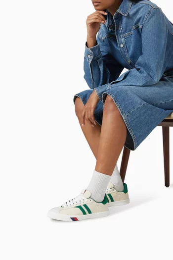 Court Ace Sneakers in Canvas & Leather