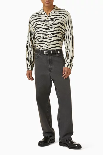 Tiger-print Hawaiian Shirt in Lyocell