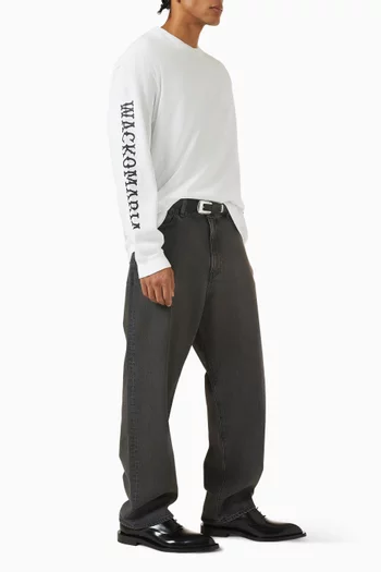 Washed Crewneck T-shirt in Cotton