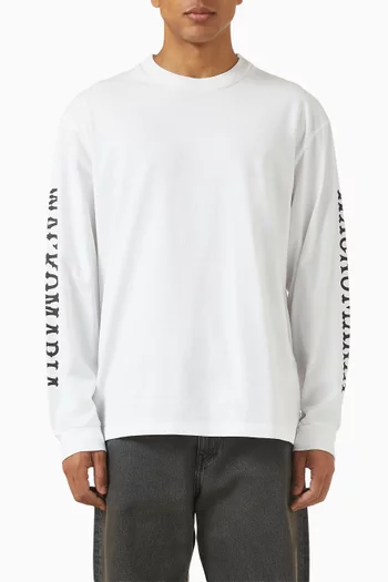 Washed Crewneck T-shirt in Cotton