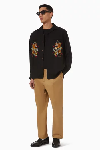 Double Pleated Chino Pants