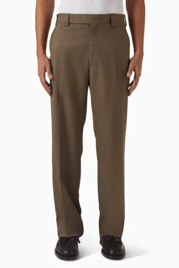 D Slacks Pants in Wool Gabardine