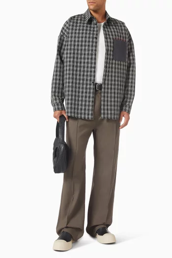 بنطال بقصة ساق واسعة صوف