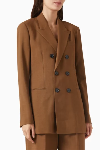 Double-breasted Blazer in Wool Twill