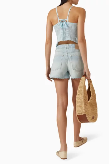 بلوزة برونا قطن وكروشيه