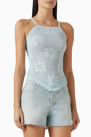 بلوزة برونا قطن وكروشيه