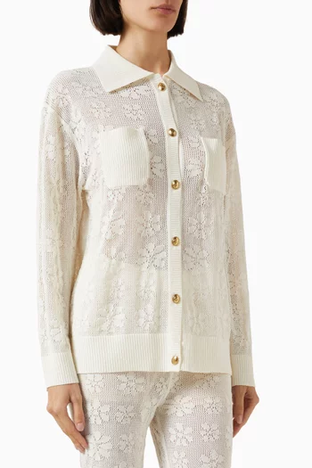 Delilah Crochet Shirt in Cotton Blend