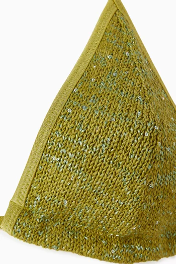Lio Sequin-embellished Bikini Top