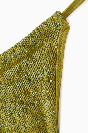 Lio Sequin-embellished Bikini Briefs