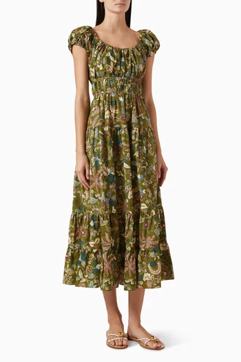 Paloma Midi Dress in Cotton