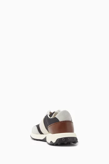 Sneakers in Suede & Knit
