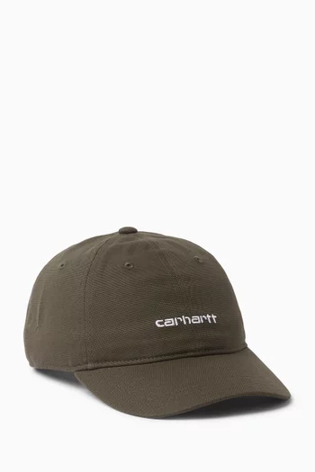 Canvas Script Cap in Cotton