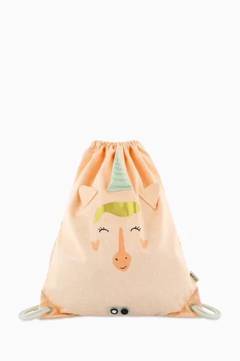 Mrs. Unicorn Drawstring Bag