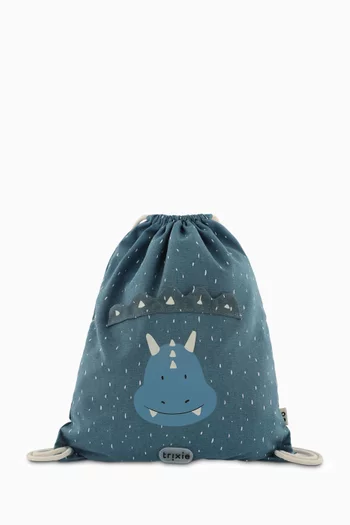 Mr. Triceratops Drawstring Bag
