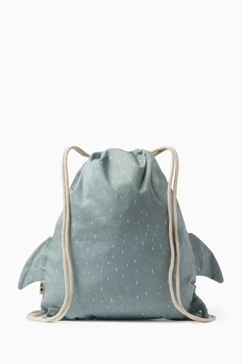 Mr. Shark Drawstring Bag