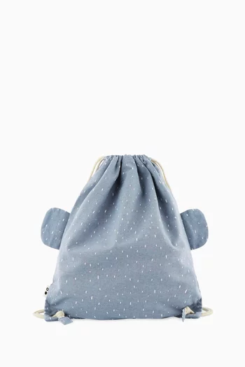 Mrs. Elephant Drawstring Bag