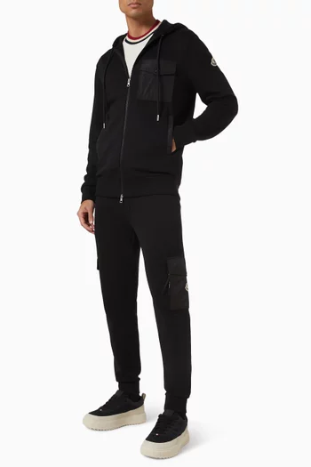 Zip-up Sweatshirt in Cotton & Nylon