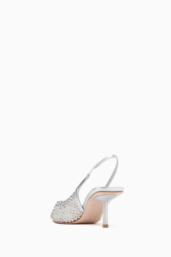 Gilda 60 Slingback Pumps in Satin Mesh
