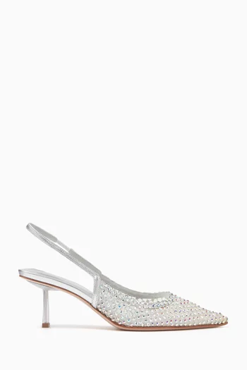 Gilda 60 Slingback Pumps in Satin Mesh