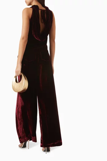 Cowl-neck Top in Velvet