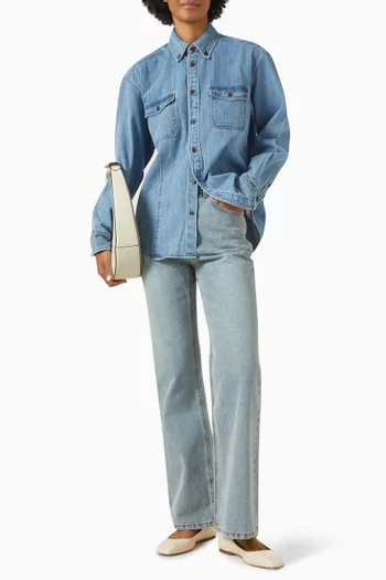 قميص بقصة كلاسيكية دينم