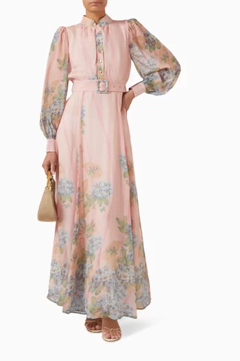 Floral-print Dress in Organza