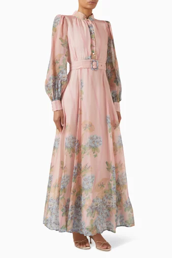 Floral-print Dress in Organza